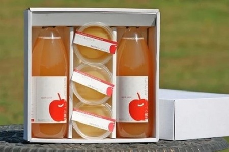 りんごジュース2本とりんご丸ごとゼリー3個詰め合わせセット　