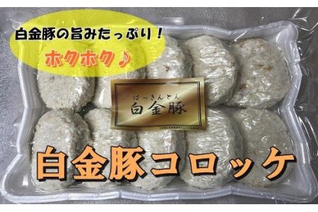 ブランドポーク白金豚コロッケ　10個セット 【348】