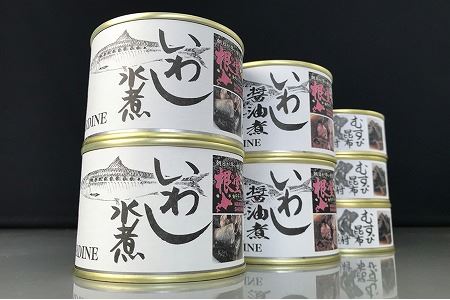 【北海道根室産】「根室七星」いわし缶詰とむすび昆布煮付缶 A-43007