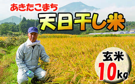 【天日干し米】 あきたこまち 玄米 10kg ／ ご飯 産地直送 伊藤家 お米