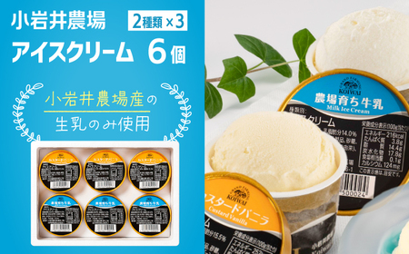 小岩井農場 アイスクリーム 6個セット ／ 2種類 食べ比べ アイス ギフト 贈答用
