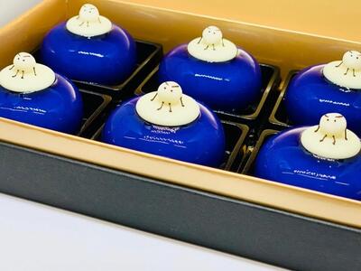 「都の杜・仙台」Blue Jewel ブルージュエル - Gift Box of 6 piece -　【お菓子・チーズケーキ・ブルーの輝き・宝石・スイーツ・レアチーズケーキ・ヨーグルト・濃厚・ホワイトチョコレート・ブルーベリー味】