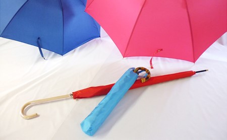 【西川洋傘加工所】 婦人長傘・折傘セット（共袋付） ベージュ