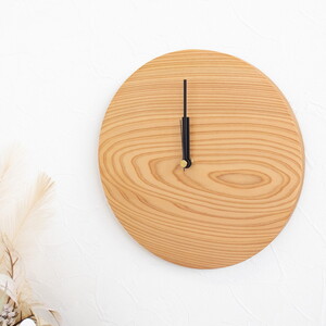 Wooden clock 木の時計（秋田杉） ドットタイプ