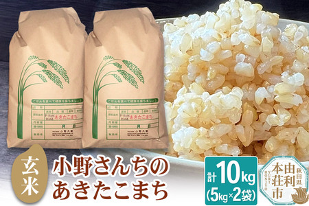【玄米】小野さんちのあきたこまち(5kg×2袋) 計10kg