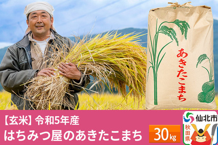 【玄米】秋田県産 あきたこまち 30kg 令和5年産 30キロ お米 仙北市