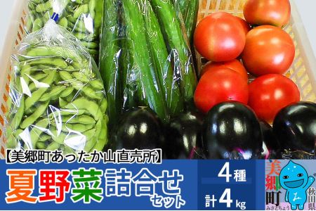 朝採り！夏野菜詰め合わせセット 4kg (トマト きゅうり なす 枝豆)