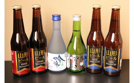 山形クラフトビール＆地酒 6本セット FZ23-236