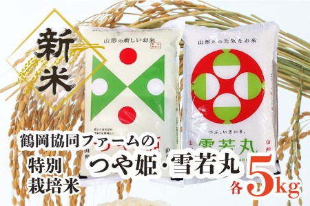 【令和4年産米】特別栽培米つや姫5kg雪若丸5㎏
