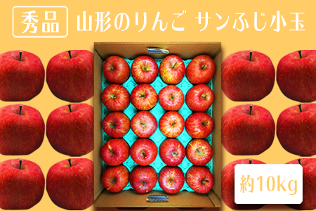 【2024年11月～12月発送分先行受付】「秀品」山形のりんご（小玉サンふじ）約10kg_H084(R6)