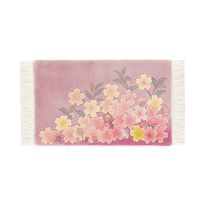 【山形緞通 古典ライン】『桜花図』（縦60×横95cm） F21A-178