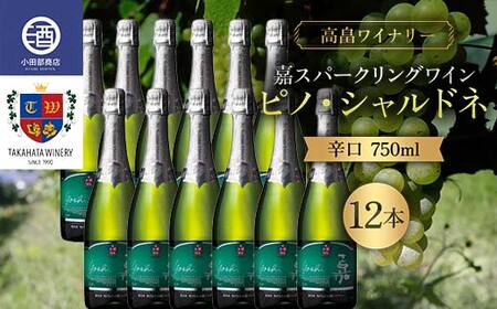 《高畠ワイナリー》 数量限定 嘉スパークリングワイン ピノ・シャルドネ 750ml×12本セット F20B-949