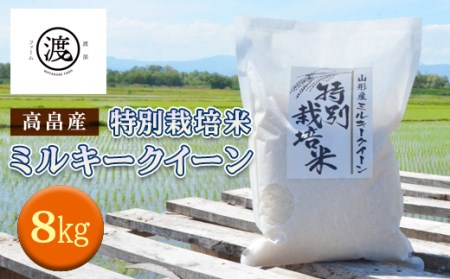 山形県高畠産特別栽培米 ミルキークイーン 8kg（2kg×4） F20B-186