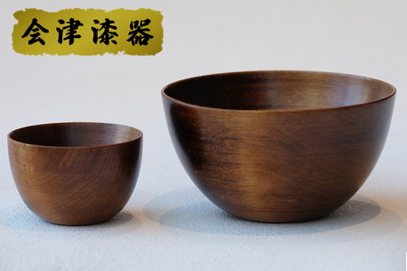 SanYoshi×NODATE bowl 70・120ペアセット透き漆｜会津若松 漆器 特産品 [0132]