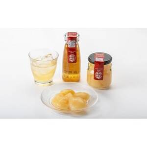 果物の果汁で作る食欲応援セット　果樹園コンポート＜もも 砂糖不使用＞・完熟梅の蜂蜜シロップ【1470899】