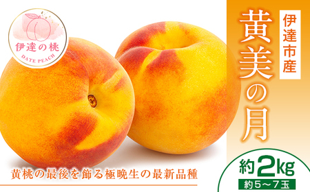 福島の桃 黄美の月2kg（5~7玉） 先行予約 フルーツ 果物 伊達の桃 もも モモ momo F20C-464