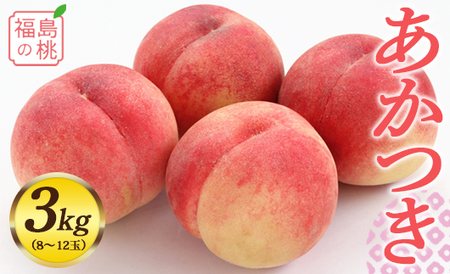 福島の桃 あかつき 3kg（8～12玉）先行予約 フルーツ 果物 伊達市産 もも モモ momo F20C-547