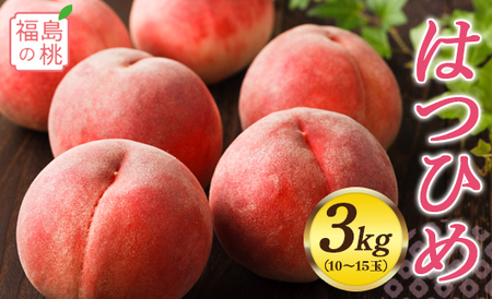 福島の桃 はつひめ 3kg（10～15玉）先行予約 フルーツ 果物 伊達市産 もも モモ momo F20C-550