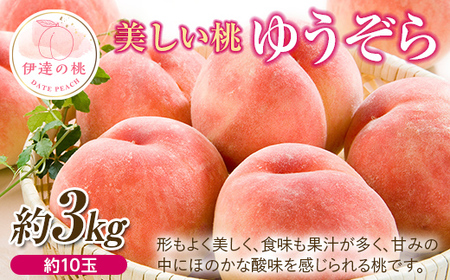 福島の桃 ゆうぞら 3kg （約10玉） 先行予約 フルーツ 果物 伊達市産もも もも モモ momo F20C-642