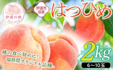 福島の桃 はつひめ 2kg（6～10玉） 【あかい果樹園】 先行予約 フルーツ 果物 もも モモ momo F20C-506