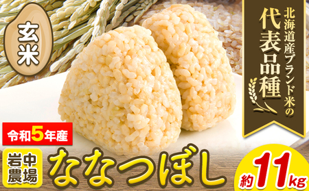 [1.2-47]　玄米ななつぼし11kg 北海道 当別町