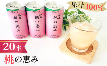 No.148 「福島桃の恵み」20本　果汁100％ジュース