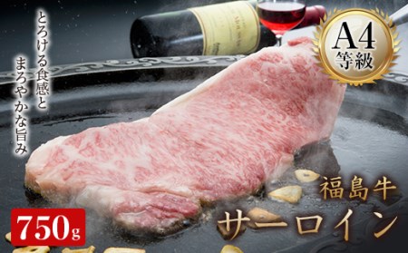 A4等級福島牛サーロイン 750g（250g×3） 牛肉 サーロイン 東北 福島県 F21T-049