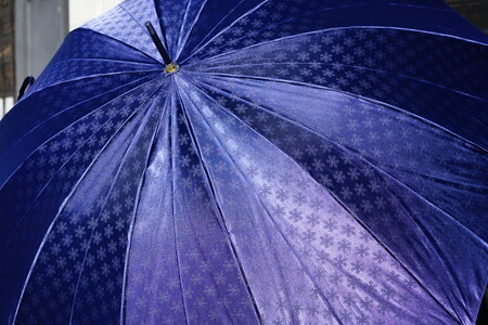雪華模様のオリジナル傘（サイズ60cm）カラー：ネイビー