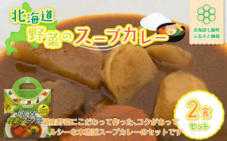 【北海道野菜のスープカレー】2食セット 北海道産野菜使用