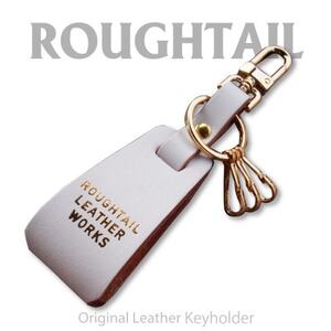 Roughtail leather works【 レザーチャームキーホルダー】ホワイト【1498035】