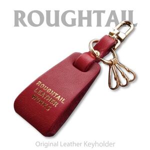 Roughtail leather works【 レザーチャームキーホルダー】レッド【1498037】