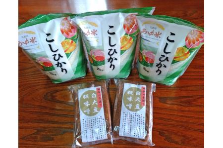 No.174 常陸大宮市産のお米と手造り味噌セット
