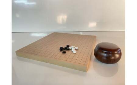 GS-05【 碁盤 】 新桂 10号 接合盤 卓上 セット 囲碁 将棋 木工品