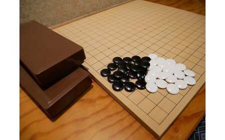GS-01【 碁盤 】 新桂 5号 接合折盤 卓上 セット 囲碁 将棋 木工品