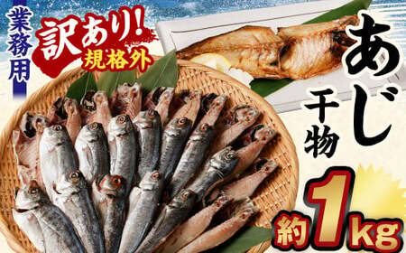 【訳あり規格外】  業務用 あじ 干物 1kg アジ 鯵 魚