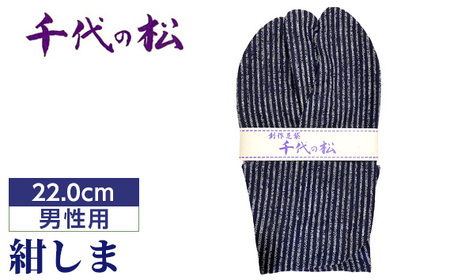 No.358-02 紺しま（男性用：22.0cm）