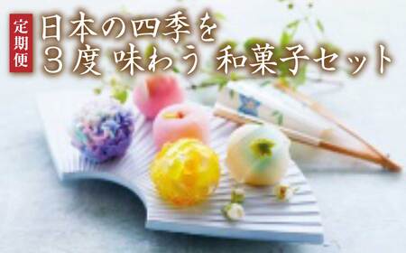 ＜定期便＞日本の四季を3度 味わう 和菓子セット　【11218-0113】