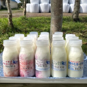 自分の好みを探せるのむヨーグルト30本セット　北海道大津牧場のしぼりたてミルクで作ったヨーグルト