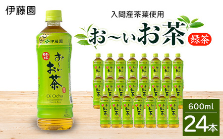 入間産茶葉使用　PETお～いお茶緑茶　600ml×24本【1400383】