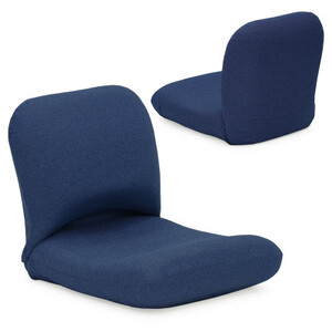 産学連携　背中を支える美姿勢座椅子5　ブルー【1296774】