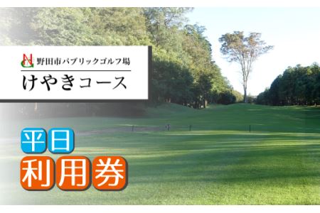 P004 野田市パブリックゴルフ場けやきコース平日利用券