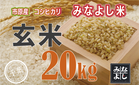 みなよし米【市原産コシヒカリ・玄米】20Kg
