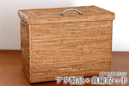 アタ 覆い蓋真鍮取っ手付きボックス（W28×D16×H20）　BAX-246MSIN