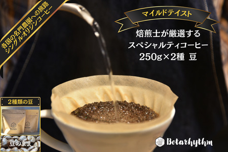 スペシャルティーコーヒー 【マイルドテイスト】 250g×2種類【豆のまま】 mi0043-0009-1