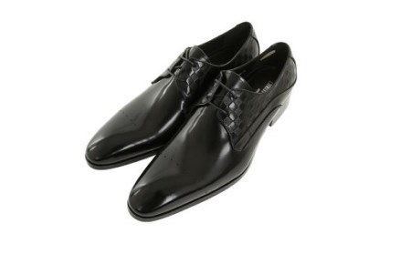 【浅草の靴】クリスチャンカラノ 本革ビジネスシューズ[FH-01](サイズ：24.5cm、カラー：ブラック)