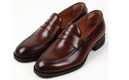 【浅草の靴】クリスチャンカラノ 本革ビジネスシューズ[FH-25](サイズ：26.5cm、カラー：ブラウン)