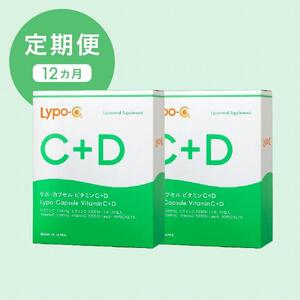 【12ヶ月定期便】【Lypo-C】リポ カプセル ビタミンC＋D（30包入） 2箱