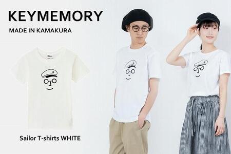 《0》【KEYMEMORY鎌倉】セーラー帽イラストTシャツ WHITE