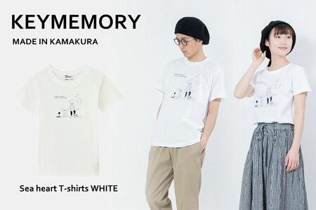 《0》【KEYMEMORY鎌倉】Sea heartイラストTシャツ WHITE