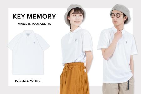 《1》【KEYMEMORY鎌倉】KMポロシャツ WHITE　メンズMサイズ